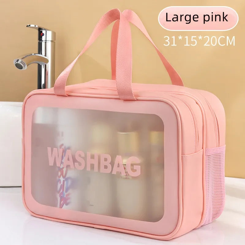 Sac de toilette transparent double compartiment – Voyage & Fitness