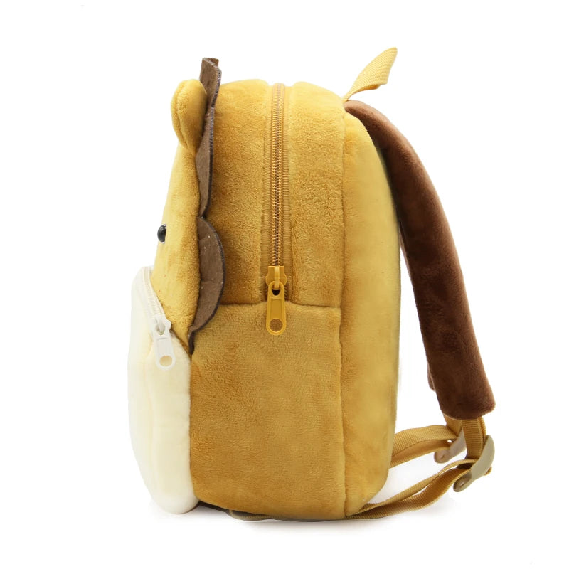 Sac à dos enfant lion en peluche maternelle