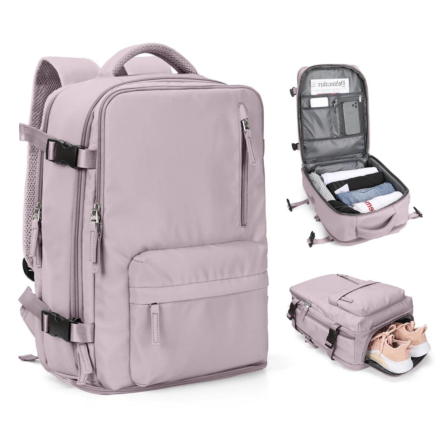 Sac à Dos Cabine 40×30×20 – Compartiment Chaussures & Ordinateur