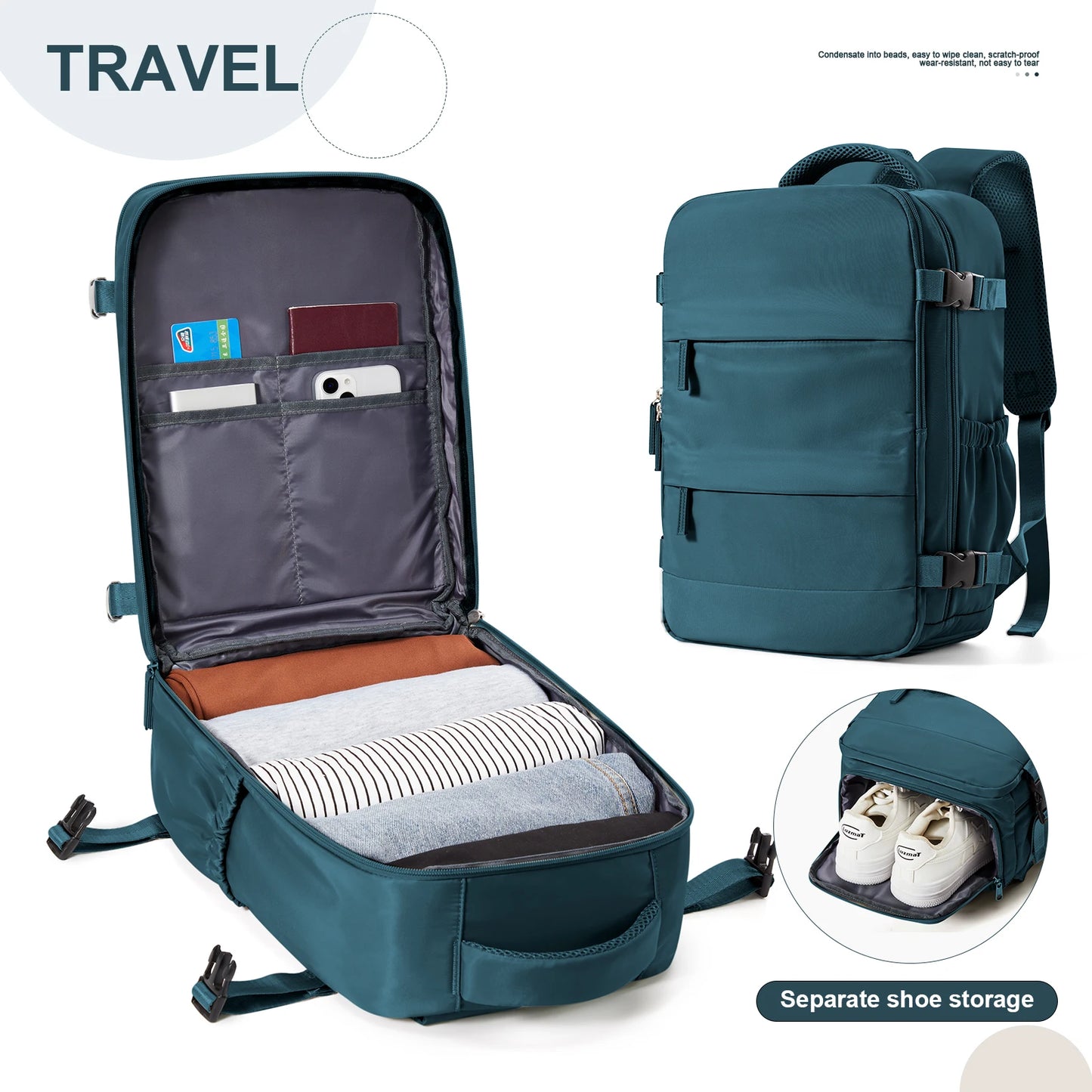 Sac Cabine avec Compartiment Chaussures 40x20x25cm