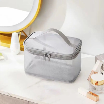Sac de Voyage Transparent en Maille PVC – 1/2/3 Couches avec Fermeture Éclair