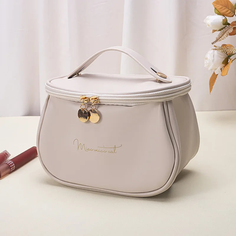 Sac de Maquillage PU Étanche Femme – Grande Capacité Voyage