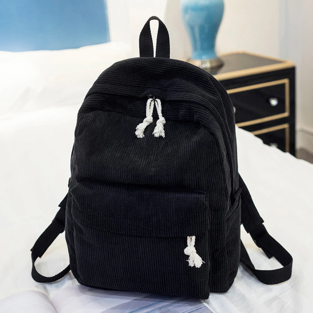 Sac à dos Harajuku en velours côtelé