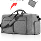 Sac de voyage pliable 65L en polyester avec compartiment chaussures