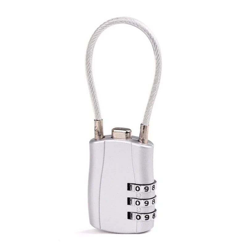 Cadenas 3 Chiffres avec Câble Flexible – Sécurité Polyvalente