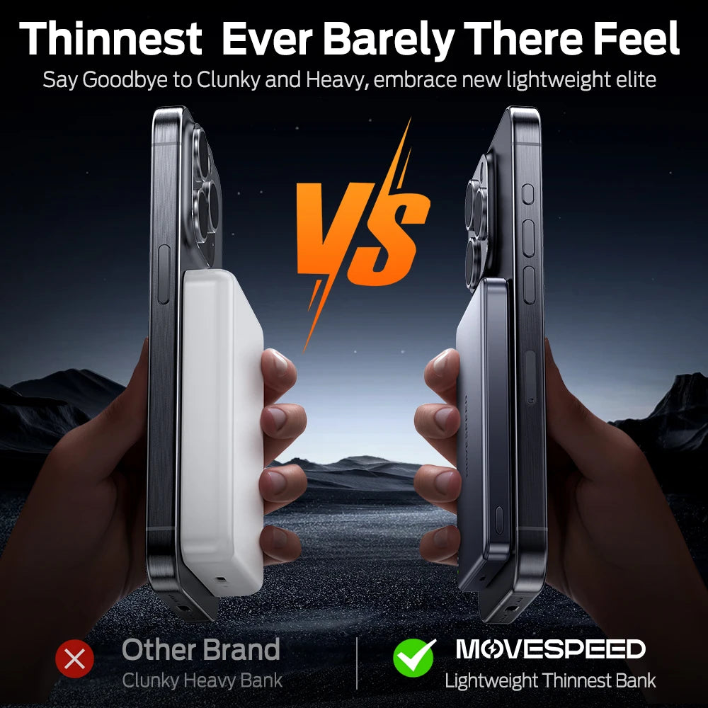 MOVESPEED S10 Slim Magnetic Power Bank 10000mAh