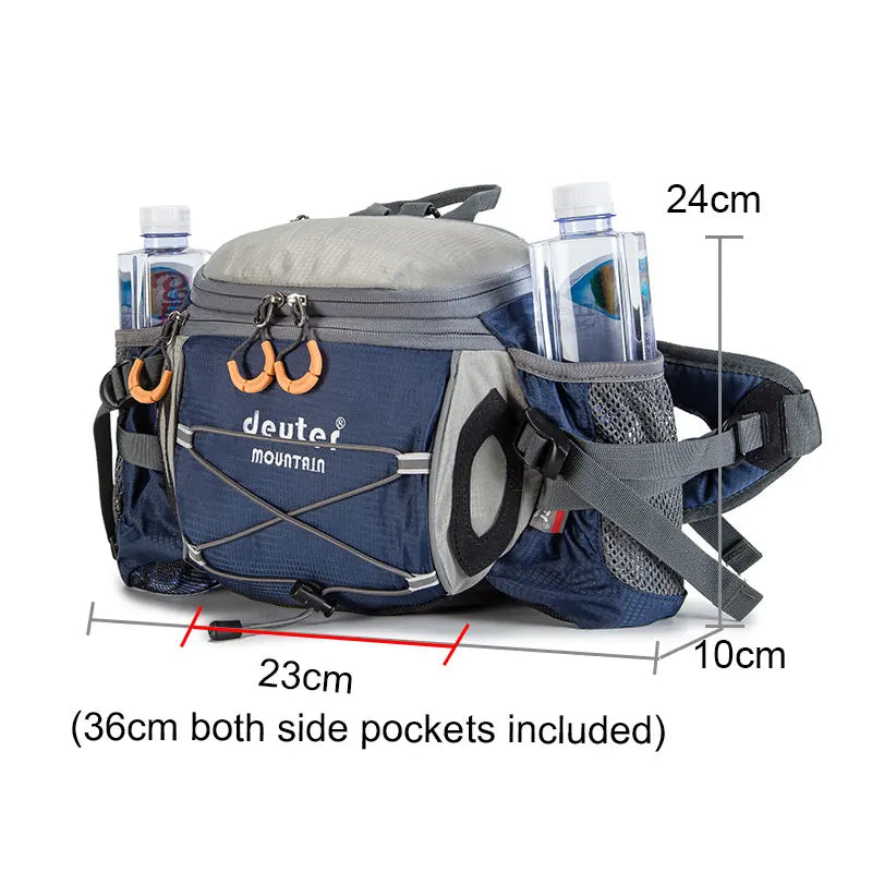 Sac Banane Multifonction 8L avec Porte-Bouteilles – Randonnée, Vélo et Camping