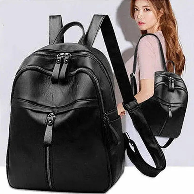 Sac à dos femme cuir PU grande capacité