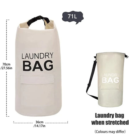 Sac à linge Oxford imperméable 71L avec bretelles réglables