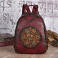 Sac à dos vintage en cuir PU embossé