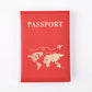 Étui Passeport PU Cuir Motif Monde – Protection Élégante Voyage