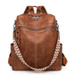 Sac à dos de voyage rétro en cuir PU imperméable