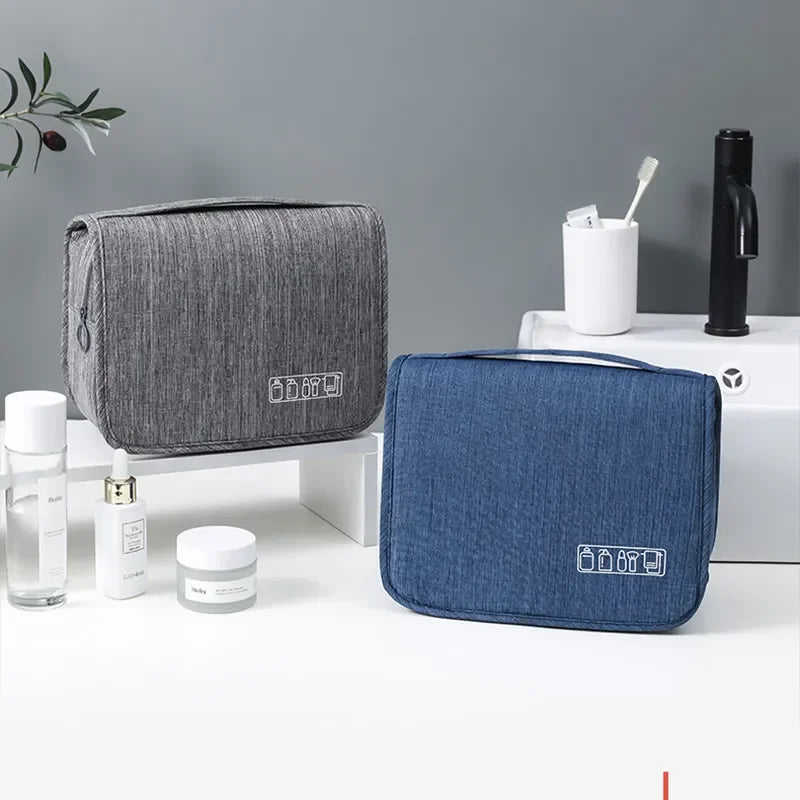 Sac de toilette suspendu en Oxford – Grande capacité et design imperméable