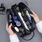 Trousse de toilette homme double compartiment en cuir PU