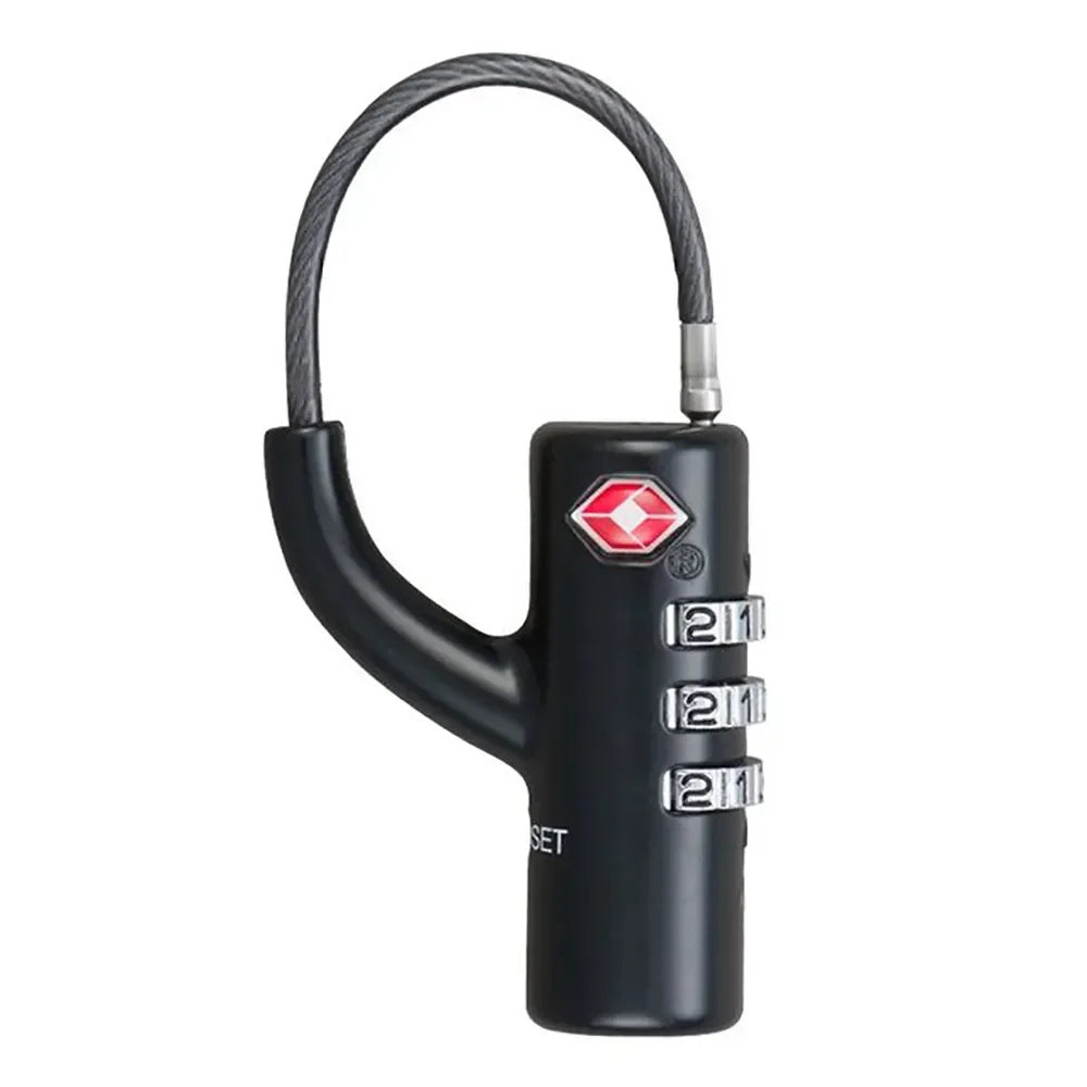 Cadenas TSA à câble acier 3 chiffres – Voyage compact et sécurisé