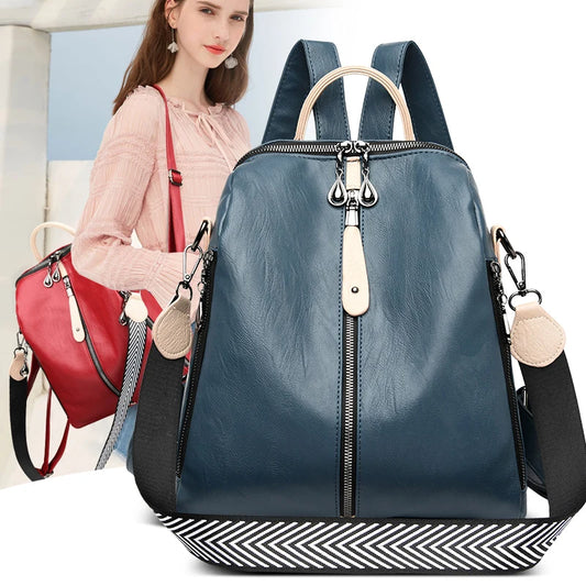 Sac à dos en cuir souple femme