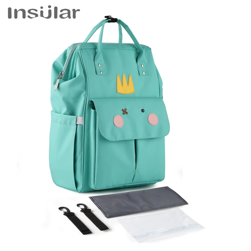 Sac à dos à langer Insular cartoon imperméable grande capacité
