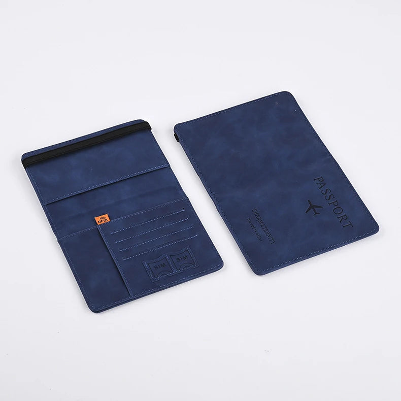 Porte-Passeport Homme en Cuir PU Élégant et Pratique