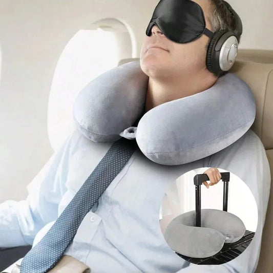 Coussin de voyage en mousse U-Shape avec housse douce et sangle de maintien