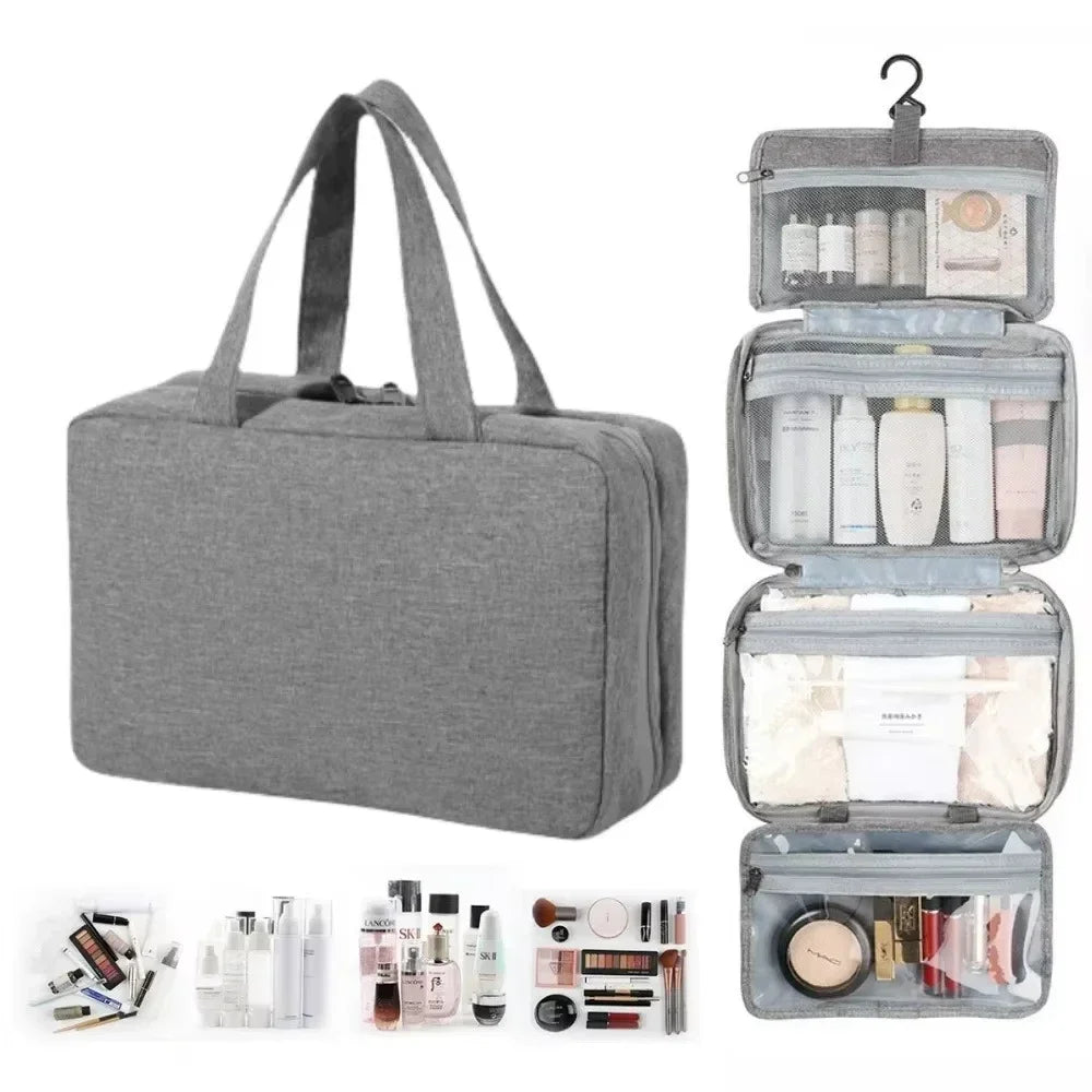Trousse de toilette pliable en polyester imperméable