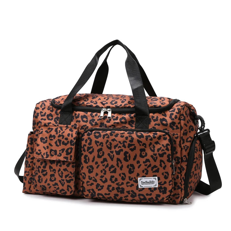 Sac Léopard Femme Grande Capacité Multipoches 28L