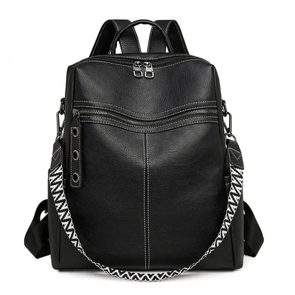 Sac à dos de voyage rétro en cuir PU imperméable