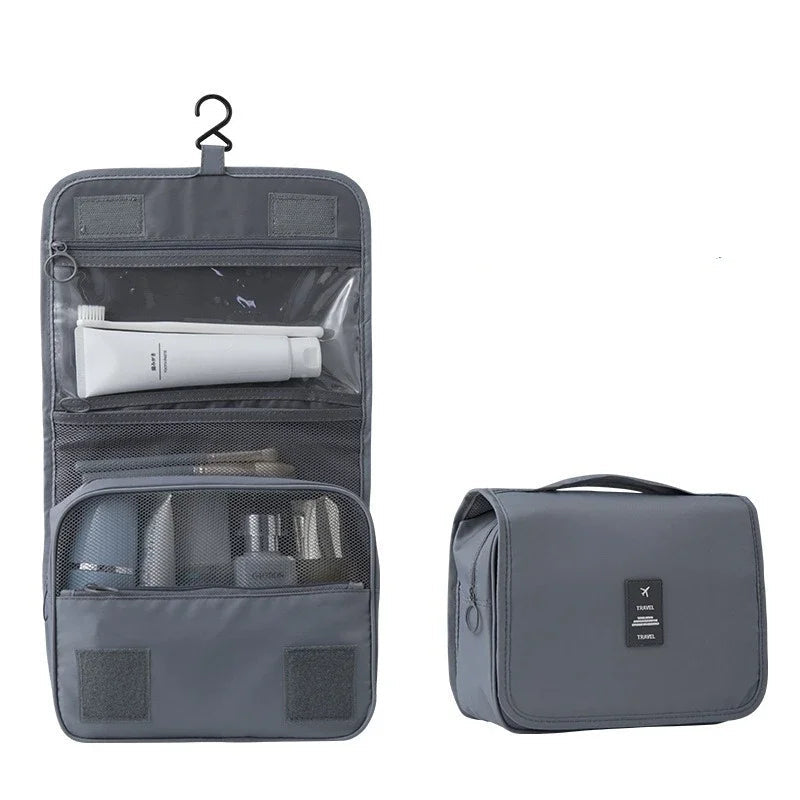 Trousse de Toilette Suspendue en Polyester Imperméable – Multi-compartiments Voyage & Salle de Bain