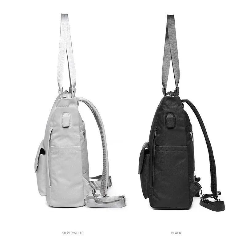Sac à Dos Étanche Oxford & Canvas avec Port USB – Élégant & Fonctionnel