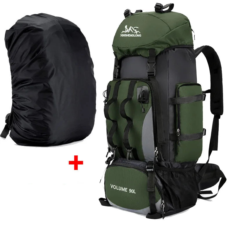 Sac à dos de randonnée imperméable 90L trekking et camping