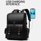 Sac à dos rétro en similicuir avec port USB