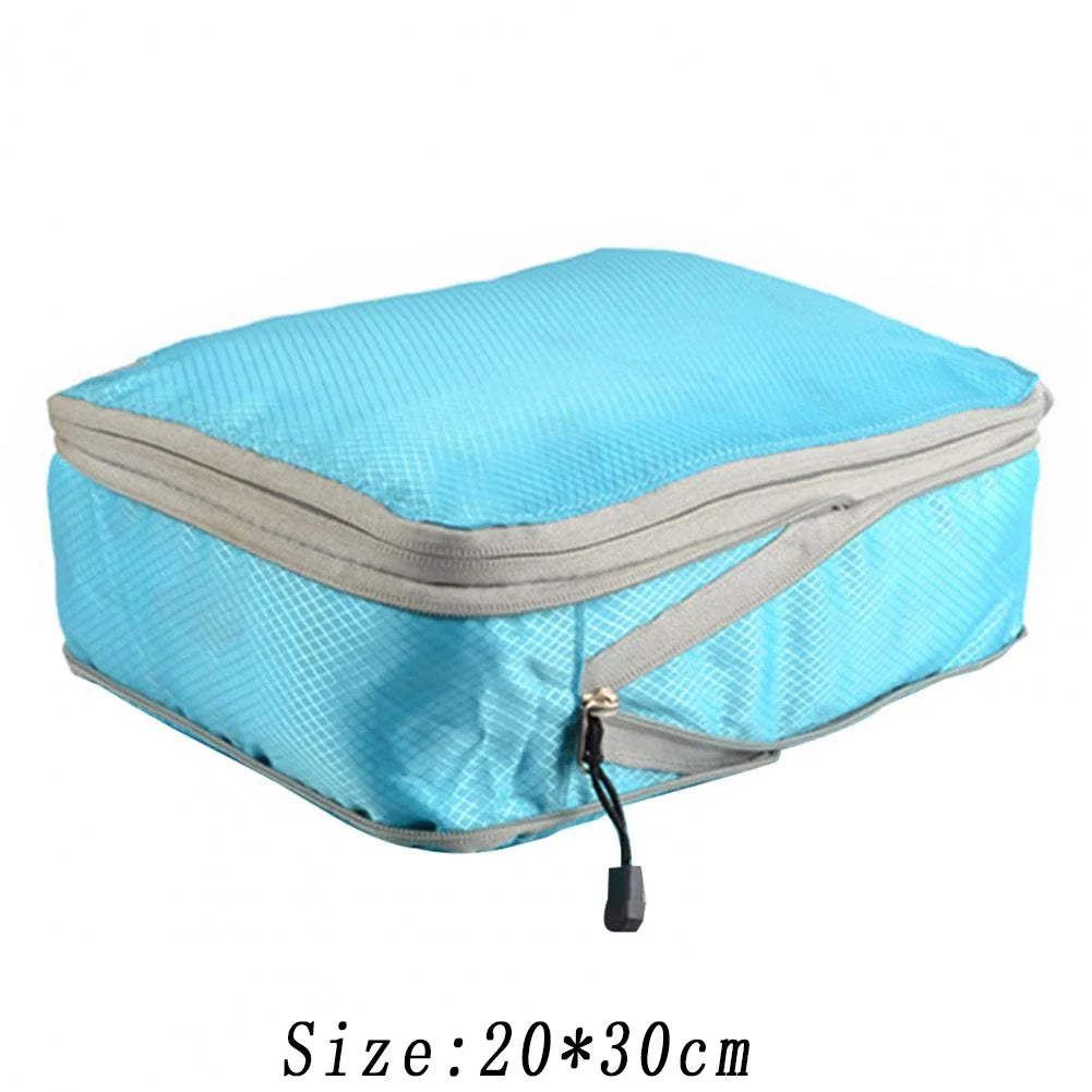 Set de cubes de rangement compressibles en nylon étanche pour valise