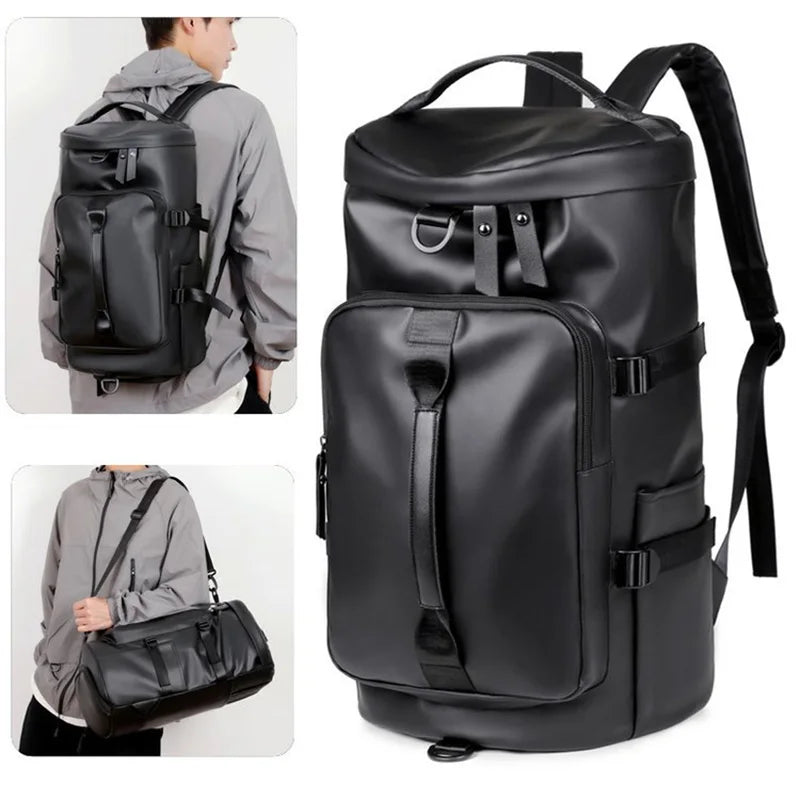 Sac à dos de voyage polyvalent en similicuir
