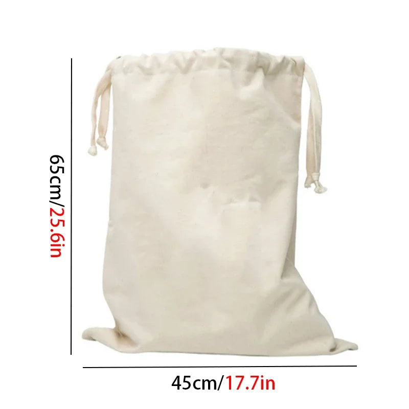 Sac à linge en coton et lin à cordon imprimé