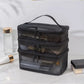 Sac de Voyage Transparent en Maille PVC – 1/2/3 Couches avec Fermeture Éclair