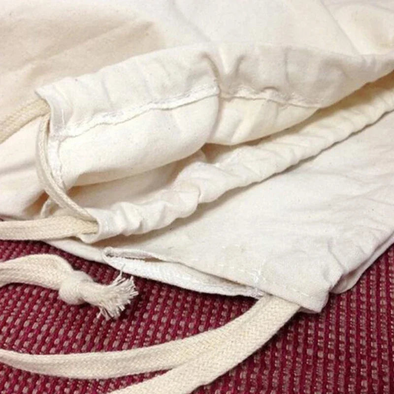 Sac à linge en coton et lin à cordon imprimé