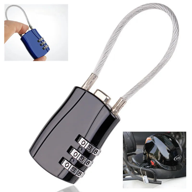 Cadenas 3 Chiffres avec Câble Flexible – Sécurité Polyvalente