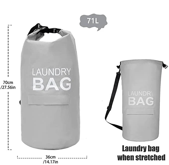 Sac à linge Oxford imperméable 71L avec bretelles réglables
