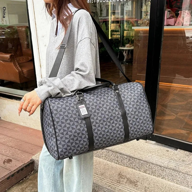 Sac de Voyage à Motifs – Cabas Élégant avec Bandoulière Amovible