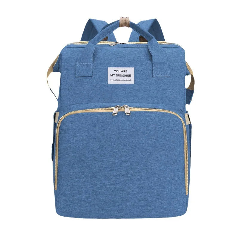 Sac à Langer Multifonction avec Lit Pliant Intégré – Nylon Résistant & Grande Capacité