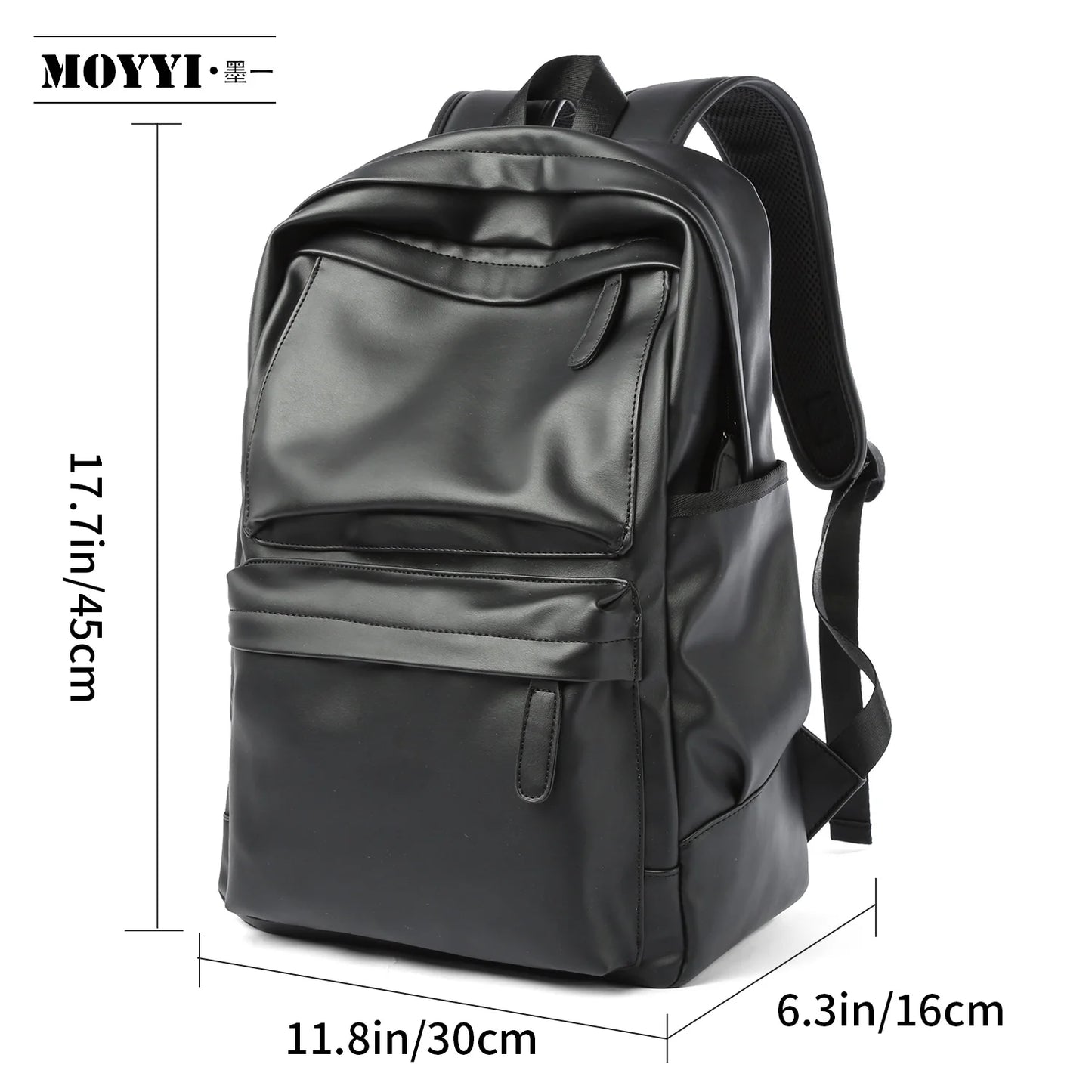 Sac à dos en cuir synthétique avec port USB