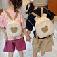 Sac à dos enfant en toile ours et lapin anti perte