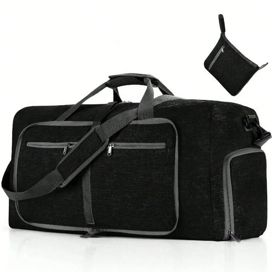 Sac de voyage pliable 65L en polyester avec compartiment chaussures