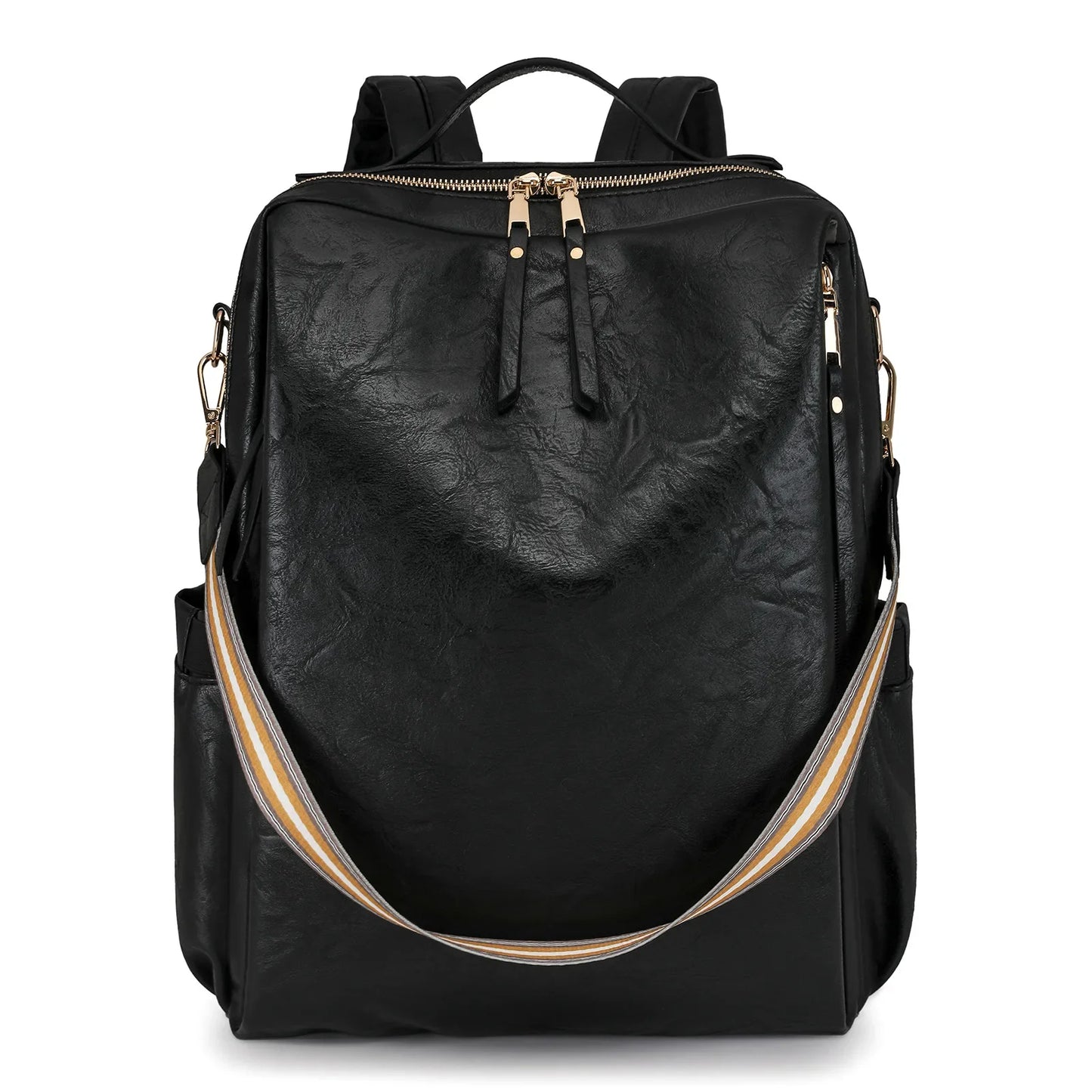 Sac à dos rétro en cuir PU imperméable