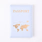 Étui Passeport PU Cuir Motif Monde – Protection Élégante Voyage