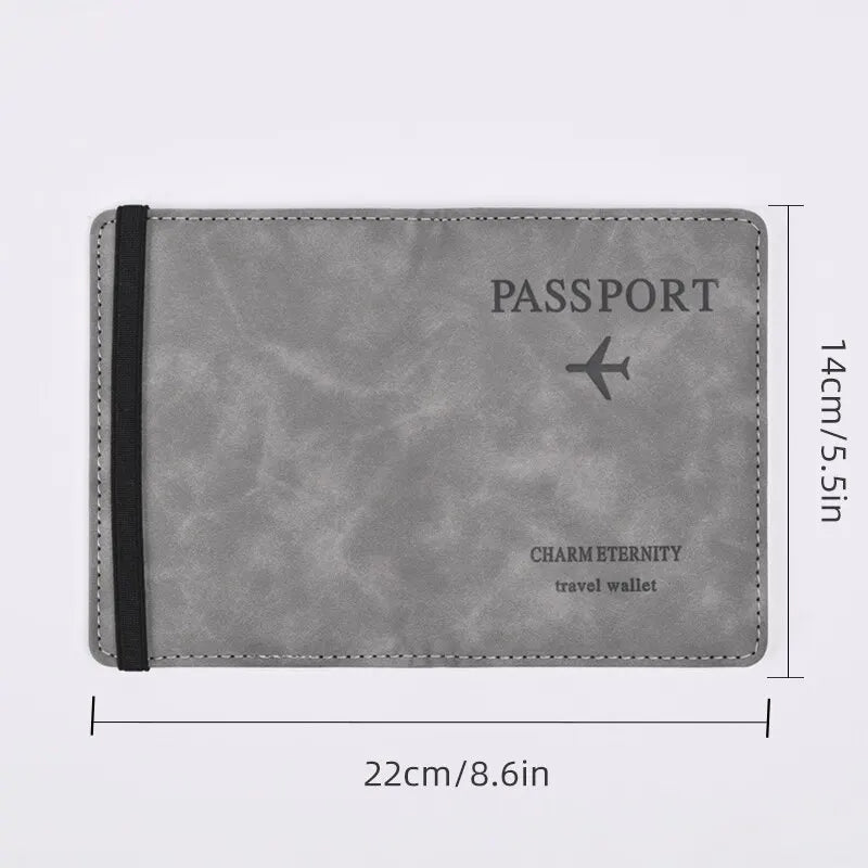 Porte-Passeport Homme en Cuir PU Élégant et Pratique
