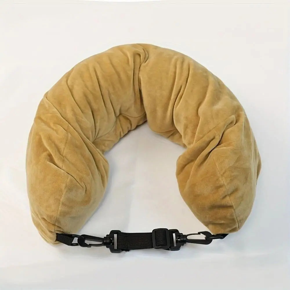 Oreiller de voyage remplissable en tissu lycra avec sac de transport