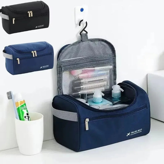 Trousse de toilette suspendue en toile imperméable avec crochet
