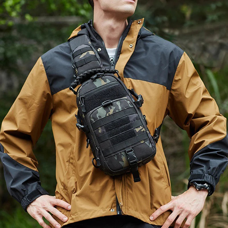 Sac bandoulière tactique homme nylon imperméable 18cm