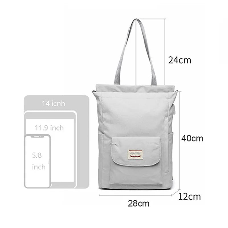 Sac à Dos Étanche Oxford & Canvas avec Port USB – Élégant & Fonctionnel