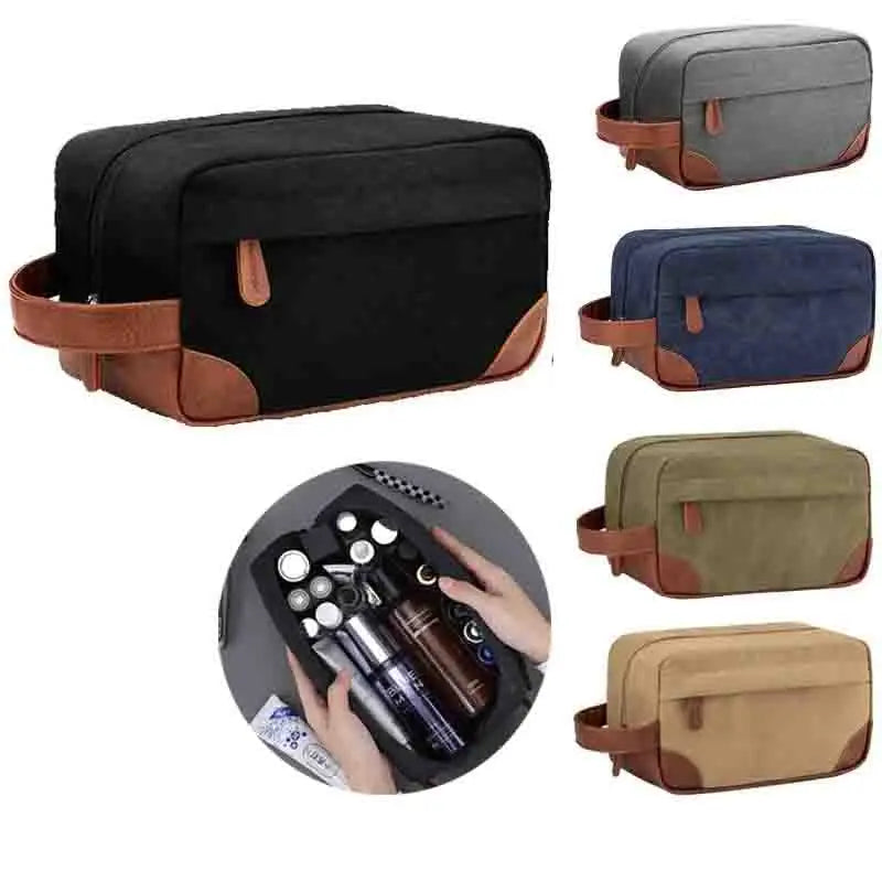 Trousse de toilette en toile multi-fonction grande capacité